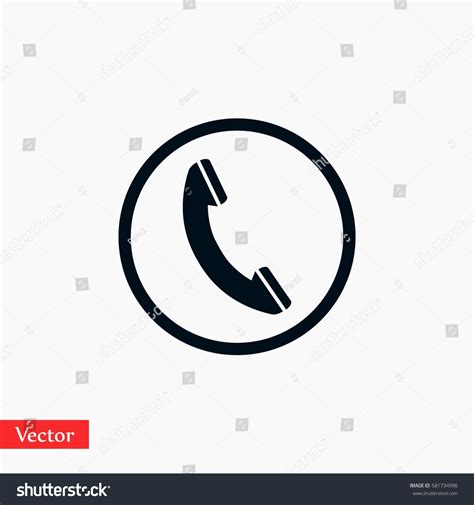 Phone Icon Vector Eps 10 Illustration เวกเตอร์สต็อก ปลอดค่าลิขสิทธิ์
