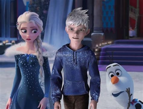 Jelsa Elsa And Jack Frost Frozen 2 Rise Of The Guardians Edit By