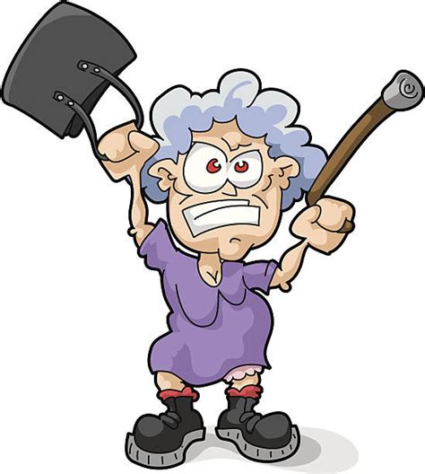 Best Angry Old Woman Illustrations Royalty Free Vector
