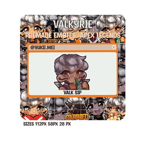 Valkyrie Emotes Apex Legends For Twitch Discord And Youtube Etsy