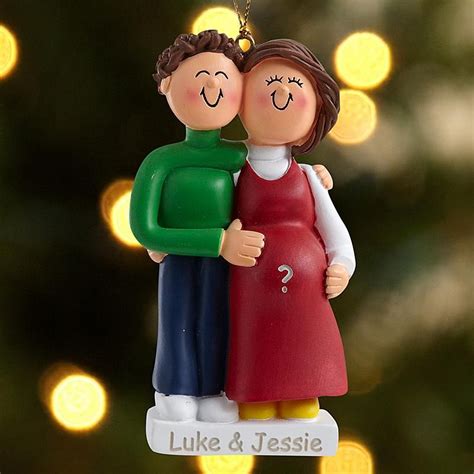 Expectant Couple Ornaments Personalized Christmas Ts Couples Ornaments Personalized