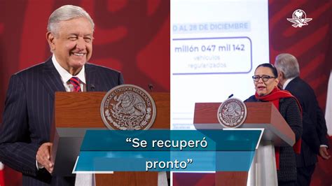 Rosa Icela Rodríguez sufrió un accidente en casa revela AMLO YouTube