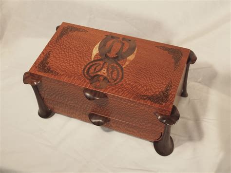 Looking for a lovely wooden jewelry box for yourself or your loved one? Hand Made Jewelry Box With Celtic Design by ...