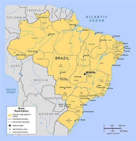 Detailed Political And Administrative Map Of Brazil With Major Cities