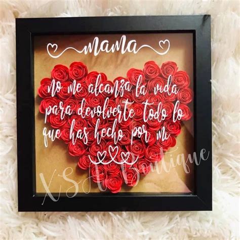 Mama Shadow Box In 2021 Flower Shadow Box Arts And Crafts For Kids