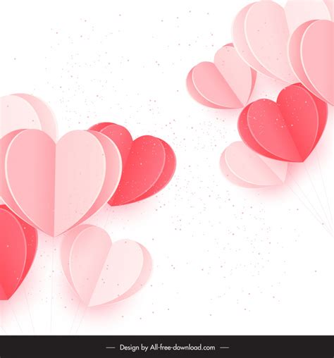 Love Background Template Modern 3d Vectors Images Graphic Art Designs