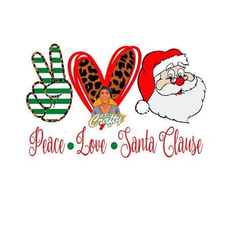 Peace Love Santa Claus Svg Png Jpeg Digital Download Etsy Peace And Love Digital Download