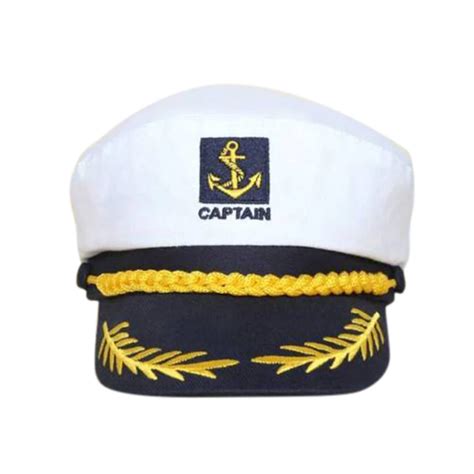 White Hats For Men Yacht Captain Navy Marine Skipper Ship Sailor