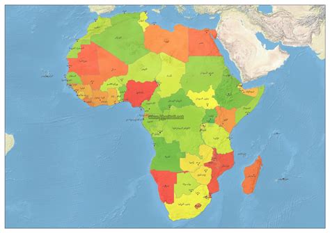 خريطة افريقيا بالعربي