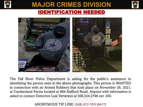 Fall River Police Ask For Public Assistance Finding Armed Robbery Suspect Abc6