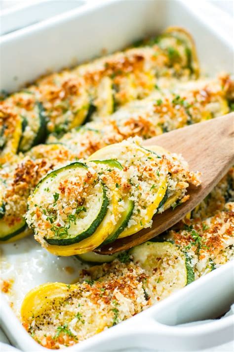 Grate zucchini and sprinkle with a pinch of salt, then transfer in a clean kitchen cloth and make sure to squeeze out their excess liquid. Healthy Zucchini & Squash Casserole with Parmesan ...