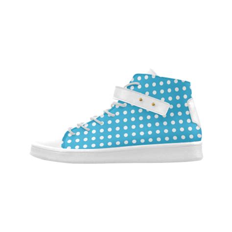 Solid Cyan With White Dots Lyra Round Toe Womens Shoes Model 310