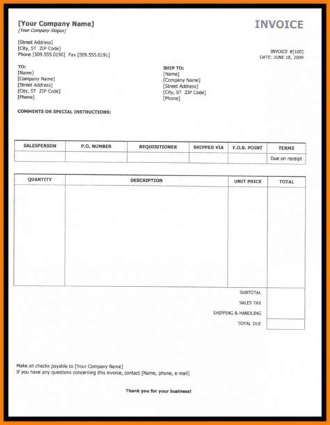 Printable Simple Excel Invoice Template Uk Professional
