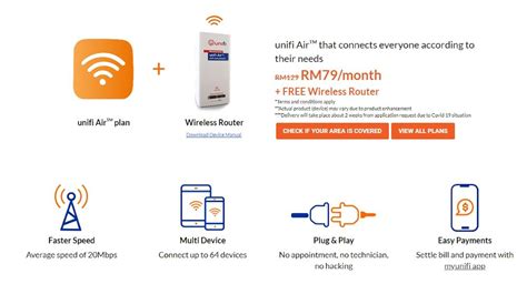 Telekom malaysia's unifi air wireless broadband, like their other plans, comes with no frills. TM's Unifi Air broadband now bundled with a different 4G ...