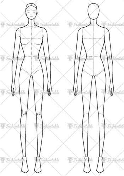 Female Fashion Croquis Template Update Etsy