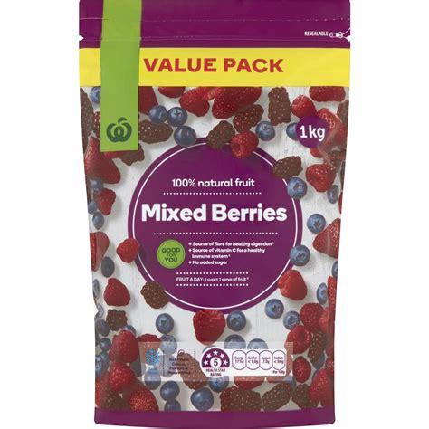 Woolworths Frozen Mixed Berries 1kg Woolworths