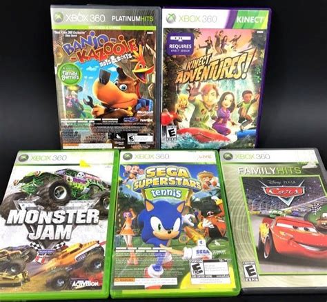 Xbox 360 Kids Games Bundle Lot Of 5 Kinect Adventures Sega