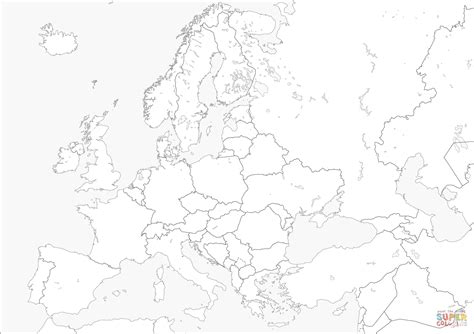 Europe Map Coloring Page Free Printable Coloring Pages
