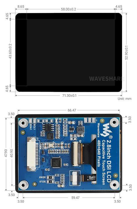 Waveshare 28inch Capacitive Touch Display For Raspberry Pi 480×640