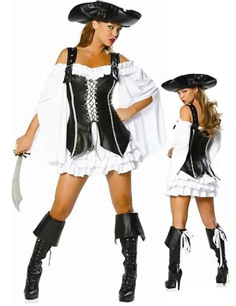 Vocole Deluxe Sexy Women Pirates Caribbean Costume Halloween Carnival Crimson Pirate Cosplay