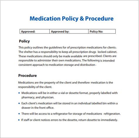 6 Policy And Procedure Templates Pdfdoc