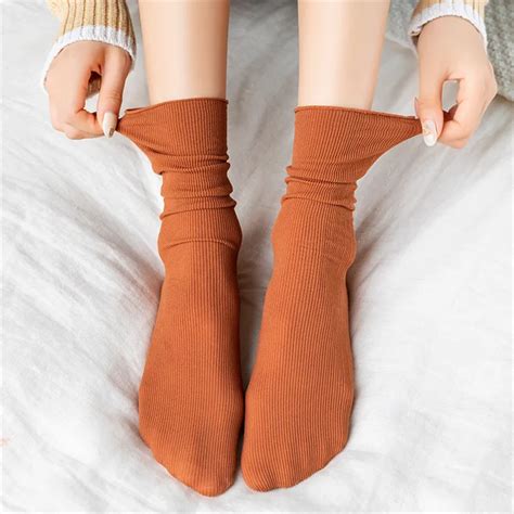 Cuhakci Women Socks Solid Color Nylon 2021 New Style For Spring And Summer Solid Color Long