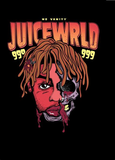 New limited drop available @999.club juicewrld999.com link in my bio. JUICE WRLD SKULL 17X27 INCH POSTER | Poster wall art ...