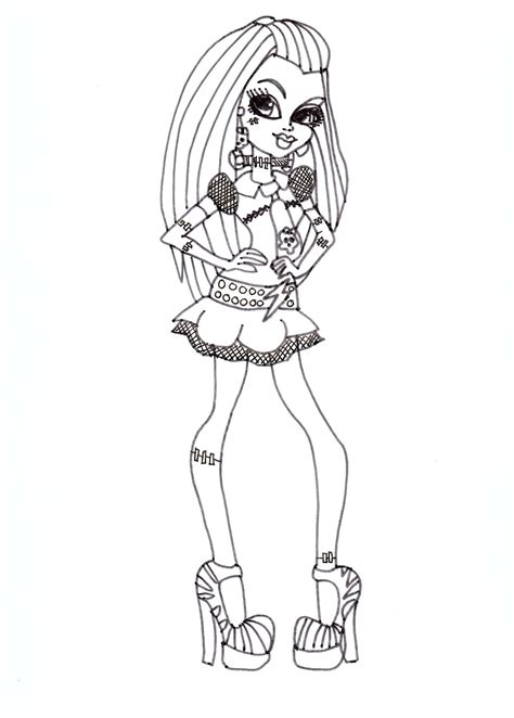 Free Printable Monster High Coloring Pages Frankie Free Coloring Sheet