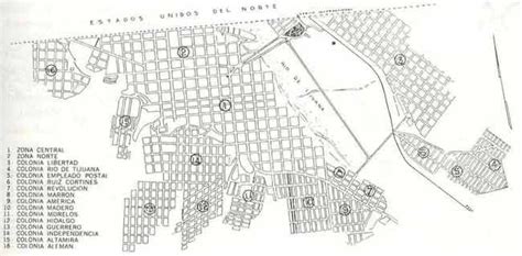 Plano De Tijuana 1950 Tijuana Desarrollo Urbano Y Ciudades