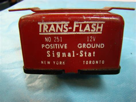 Signal Stat 251 Trans Flash 12v Positive Ground Flasher Unit Nos 1940s