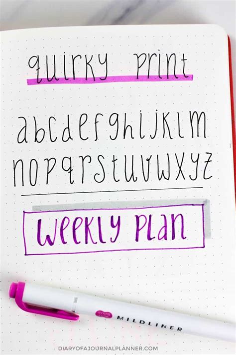 On this tutorial, i explain how to use glyphs in the pages app to make bullet journal titles by mixing different font styles. Bullet Journal Fonts (14 Fonts For Bullet Journal You Need ...