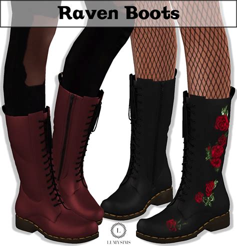 Raven Boots Sims 4 Cc Shoes Sims 4 Sims