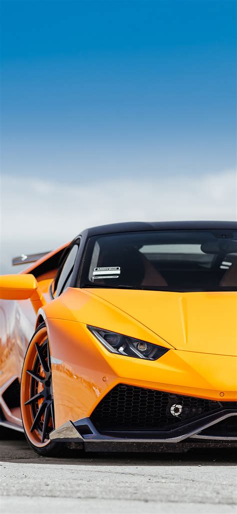 1125x2436 Yellow Lamborghini Huracan Front 4k Iphone Xsiphone 10