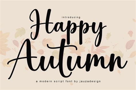 Happy Autumn Font By Jauzadesign · Creative Fabrica