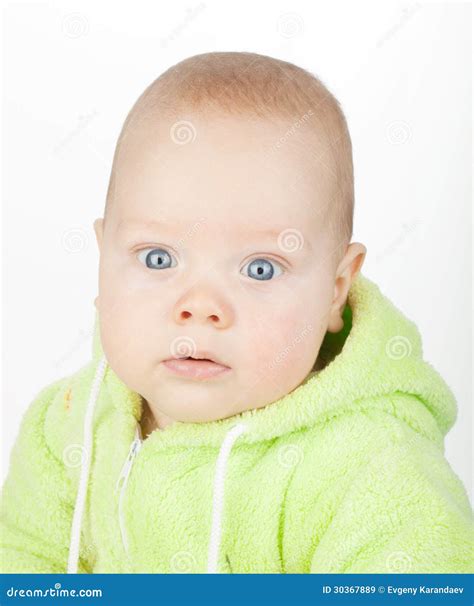 Closeup Portrait Of Cute Baby Stock Image Image Of Looking Childcare