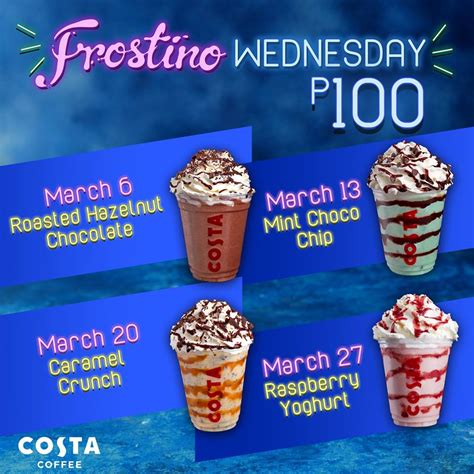 Aug 20, 2020 · these are the 40 best restaurants in the world. Manila Shopper: Costa Coffee Frostino Wednesdays Promo: Mar 2019