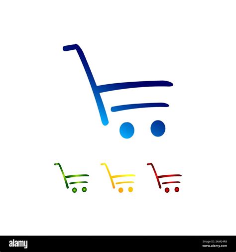 Trolley Shopping Cart Logo Icon Design Shop Symbol Vector Illustrations