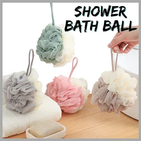 Shower Bath Balls Rich Bubbles Body Flower Bath Sponge Brush Body Pouf Loofahs Colorful Wash
