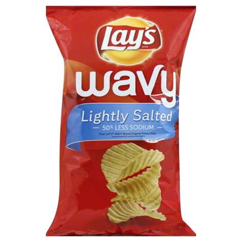Lays Wavy Lightly Salted Potato Chips 775 Oz