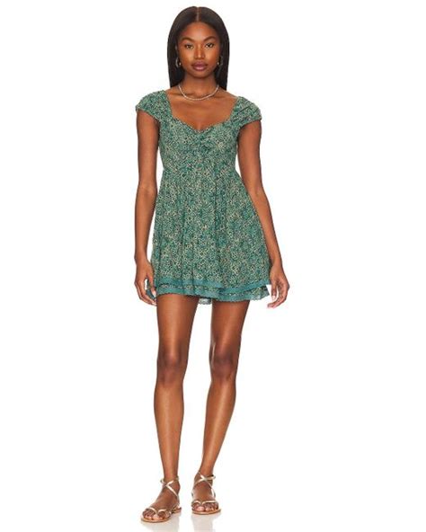 Free People Tabitha Mini Dress In Green Lyst