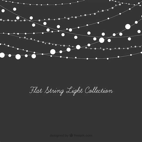 Set Of Decorative String Lights Vector Free Download