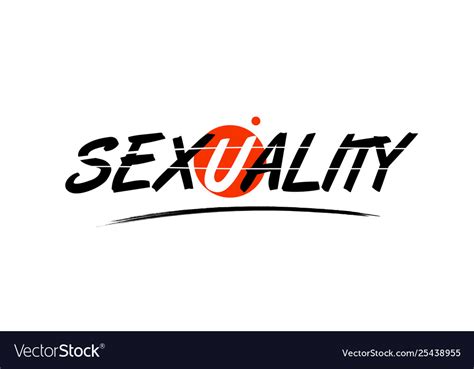 Sexuality Word Text Logo Icon With Red Circle Vector Image