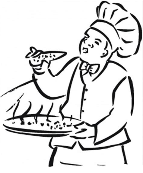 Italian food coloring pages at getcolorings.com | free. Desenho de Pizzaiolo provando pizza para colorir ...