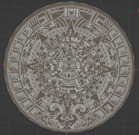 Free Stl File Aztec Calendar・design To Download And 3d Print・cults