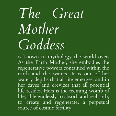 The Great Mother Goddess — Kathryn Knight Sonntag