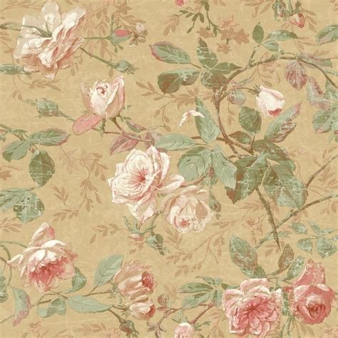 York Wallcoverings Sh5505 Vintage Luxe Floral Wallpaper