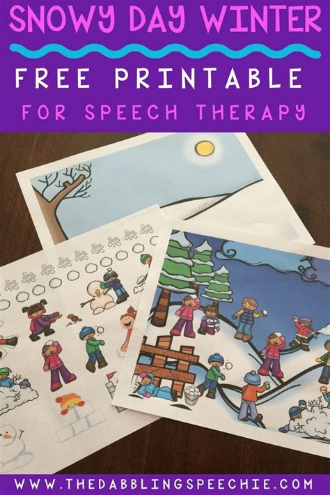 Free Snowy Day Picture Scenes For Speech Therapy Winter Speech Therapy