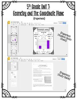 Refer to student support materials for answer key. Geometry & Coordinate Plane Math Test Bundle {Paper ...