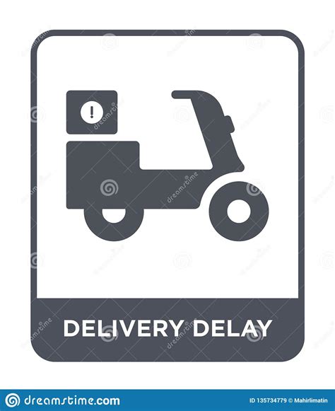 Delivery Delay Icon In Trendy Design Style. Delivery Delay Icon Isolated On White Background 
