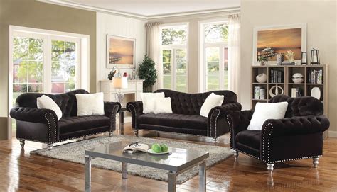 G709 Living Room Set Black By Glory Furniture Furniturepick